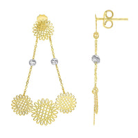 Load image into Gallery viewer, 14k Gold Boho-Chic Chandelier Drop Earrings
