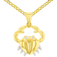 Load image into Gallery viewer, 14K Gold Cancer Zodiac Sign Pendant Necklace
