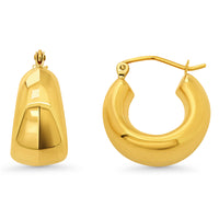 Load image into Gallery viewer, 14k Gold Chunky Tube Hoop Earrings - 6mm Thick
