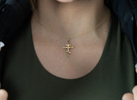 Load image into Gallery viewer, 14k Gold Cross Crucifix Pendant Necklace
