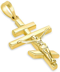 Load image into Gallery viewer, 14k Gold Cross Crucifix Pendant
