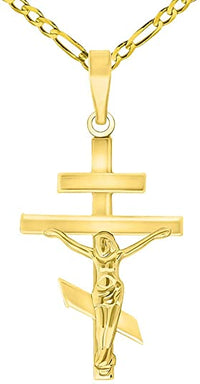 Load image into Gallery viewer, 14k Gold Cross Crucifix Pendant Necklace
