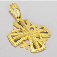 Load image into Gallery viewer, 14k Gold Crusaders Jerusalem Cross Pendant
