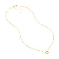 Load image into Gallery viewer, 14k Gold Dainty Mini Star of David Necklace
