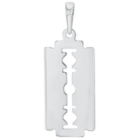 Load image into Gallery viewer, 14K Gold Edged Razor Blade Pendant Necklace

