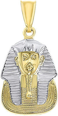 Load image into Gallery viewer, 14k Gold Egyptian Pharaoh King Pendant
