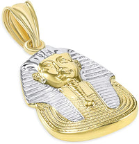 Load image into Gallery viewer, 14k Gold Egyptian Pharaoh King Pendant Necklace
