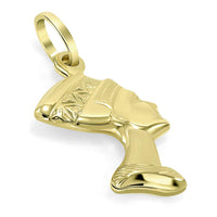 Load image into Gallery viewer, 14k Gold Egyptian Queen Head Nefertiti Pendant
