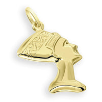 Load image into Gallery viewer, 14k Gold Egyptian Queen Head Nefertiti Pendant
