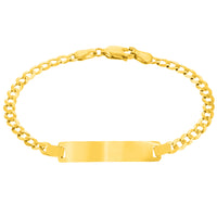 Load image into Gallery viewer, 14k Gold Engravable Cuban Curb Chain Bracelet
