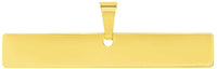 Load image into Gallery viewer, 14k Gold Engravable Horizontal Bar Charm Pendant
