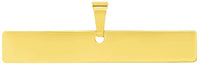 Load image into Gallery viewer, 14k Gold Engravable Horizontal Bar Charm Pendant
