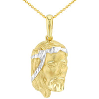 Load image into Gallery viewer, 14K Gold Face of Jesus Christ Pendant Necklace
