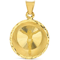 Load image into Gallery viewer, 14K Gold Guadalupe and Jesus Crucifix Pendant
