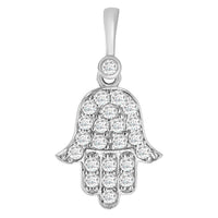 Load image into Gallery viewer, 14k Gold Hamsa Hand of Fatima Pendant Necklace
