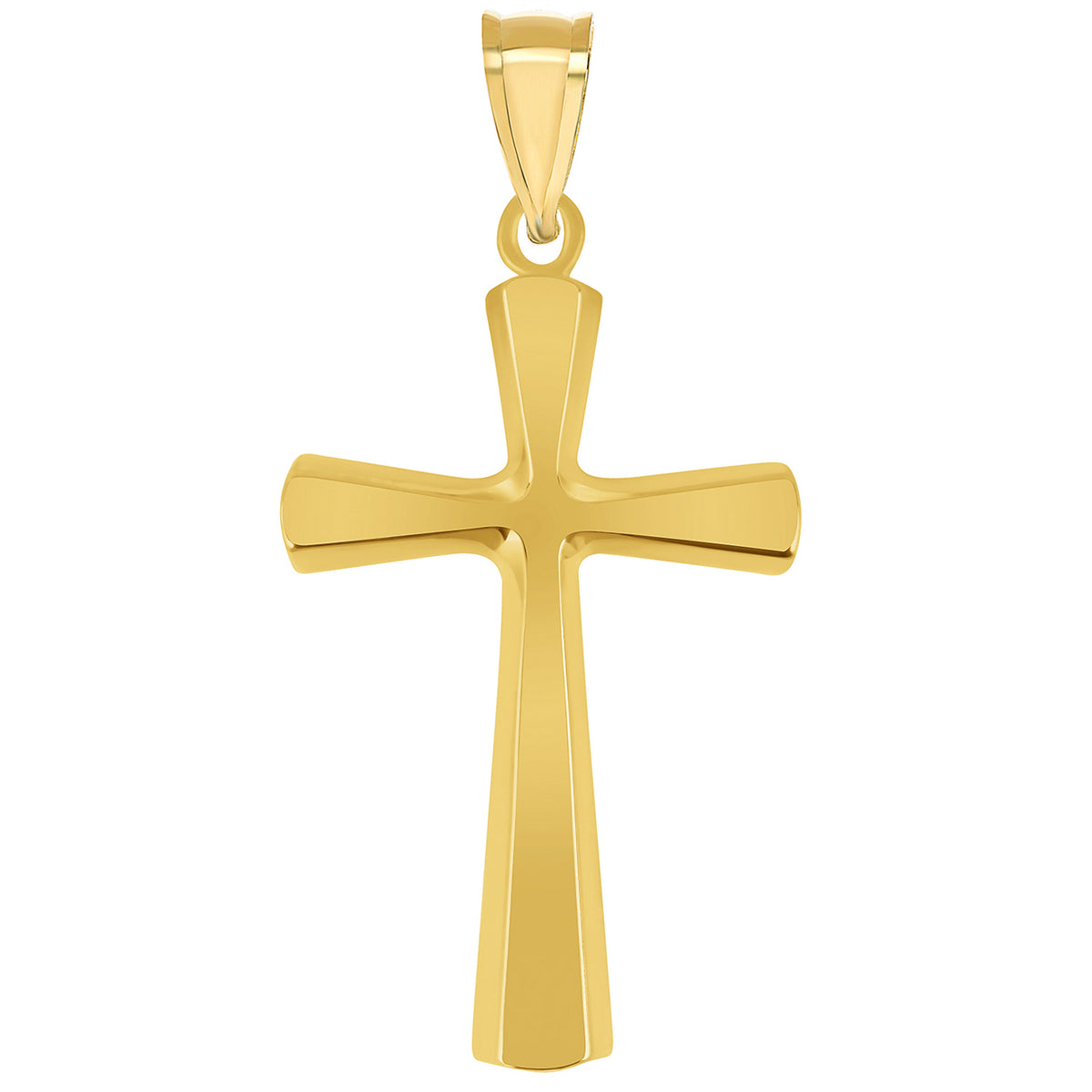 14k Gold High Polished Religious Cross Pendant