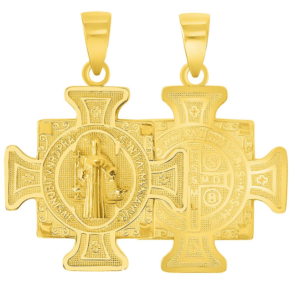 14k Gold Holy Father Saint Benedict Pendant