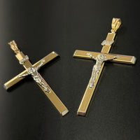 Load image into Gallery viewer, 14K Gold INRI Cross Crucifix Pendant Necklace
