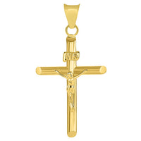 Load image into Gallery viewer, 14K Gold INRI Cross Jesus Crucifix Pendant
