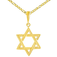 Load image into Gallery viewer, 14K Gold Jewish Star of David Charm Pendant
