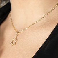 Load image into Gallery viewer, 14K Gold Jewish Star of David Charm Pendant
