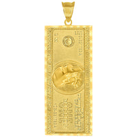 Load image into Gallery viewer, 14k Gold Large Million Dollar Bill Pendant
