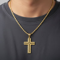 Load image into Gallery viewer, 14K Gold Large Religious Cross Pendant Necklace
