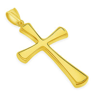 Load image into Gallery viewer, 14k Gold Large Simple Religious Cross Pendant
