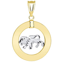 Load image into Gallery viewer, 14k Gold Leo Zodiac Sign Pendant Necklace
