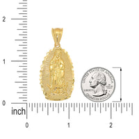 Load image into Gallery viewer, 14k Gold Luminous Our Lady of Guadalupe Pendant

