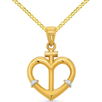 Load image into Gallery viewer, 14k_gold_mariner_anchor_heart_pendant_necklace
