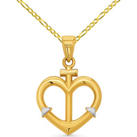 Load image into Gallery viewer, 14k_gold_mariner_anchor_heart_pendant_necklace
