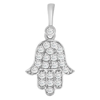 Load image into Gallery viewer, 14k Gold Mini Hamsa Hand of Fatima Pendant
