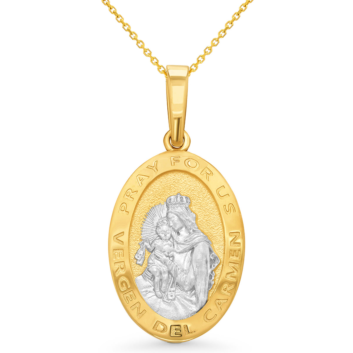 14k Gold Miraculous Medallion Pendant Necklace