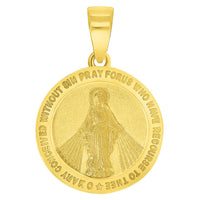 Load image into Gallery viewer, 14k Gold Miraculous Medallion Virgin Mary Pendant
