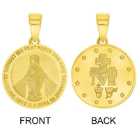 Load image into Gallery viewer, 14k Gold Miraculous Medallion Virgin Mary Pendant
