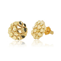 Load image into Gallery viewer, 14k Gold Nugget Stud Earrings with Push Back
