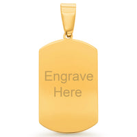 Load image into Gallery viewer, 14k Gold Personalized Engravable Dog Tag Pendant
