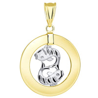 Load image into Gallery viewer, 14k Gold Pisces Zodiac Sign Pendant Necklace

