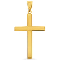 Load image into Gallery viewer, 14k Gold Plain and Simple Cross Pendant Necklace
