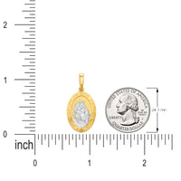 Load image into Gallery viewer, 14k Gold Pray For Us Miraculous Medallion Pendant
