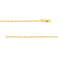 Load image into Gallery viewer, 14k Gold Raso Chain Diamond Cut Bead Necklace
