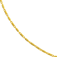 Load image into Gallery viewer, 14k Gold Raso Chain Diamond Cut Bead Necklace
