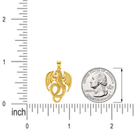 Load image into Gallery viewer, 14k Gold Reversible 3D Serpent Dragon Pendant
