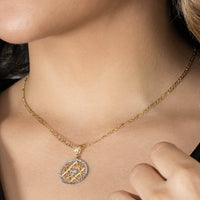 Load image into Gallery viewer,  14K Gold Round Filigree Star of David Pendant
