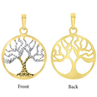 Load image into Gallery viewer, 14k Gold Round Tree of Life Pendant Necklace
