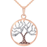Load image into Gallery viewer, 14k Gold Round Tree of Life Pendant Necklace
