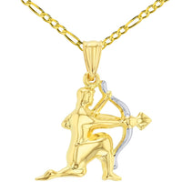 Load image into Gallery viewer, 14K Gold Sagittarius Zodiac Sign Charm Pendant
