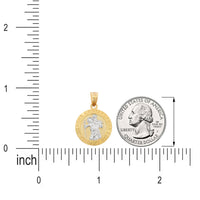 Load image into Gallery viewer, 14k Gold Saint Christopher Medallion Pendant
