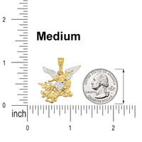 Load image into Gallery viewer, 14k Gold Saint Michael the Archangel Pendant
